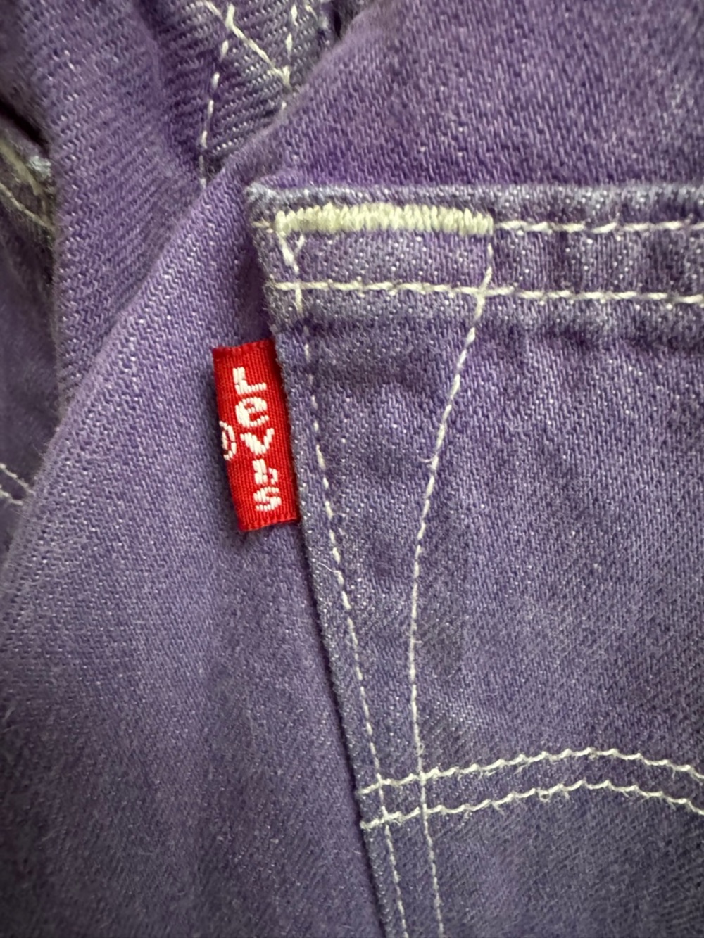 Levi's Men’s 501 Original Fit Purple Jeans - Picture 7 of 14